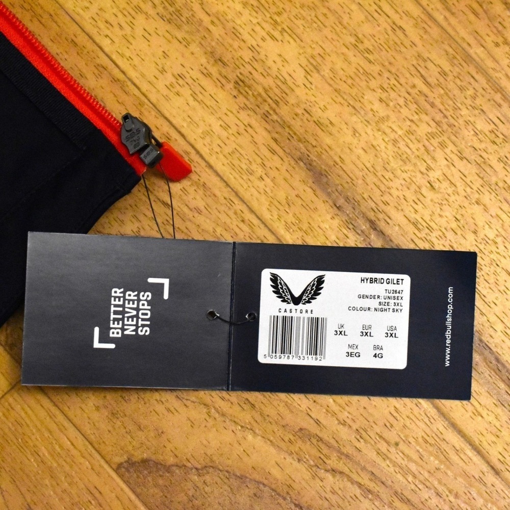 Castore Oracle Red Bull Racing Hybrid Gilet F1 Vest Night Sky Mens 3XL NEW - Picture 5 of 6